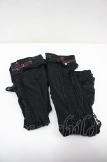 画像2: Ozz oneste / 薔薇刺繍フリルアームカバー  黒Ｘ赤 I-26-04-27-100-OO-ZA-SA-ZI (2)
