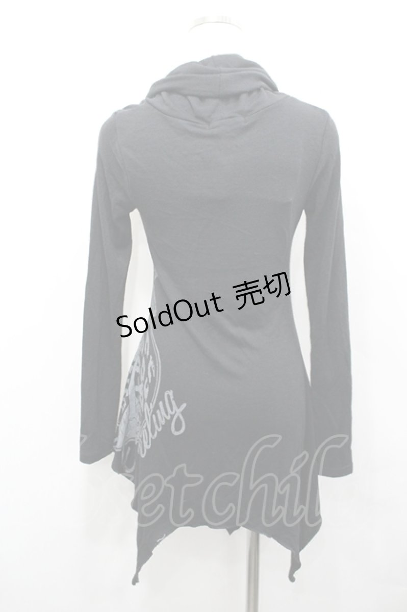 画像2: GHOST of HARLEM / スカルプリントハイネックカットソー  黒 I-26-04-27-012-GL-TS-TE-ZI (2)