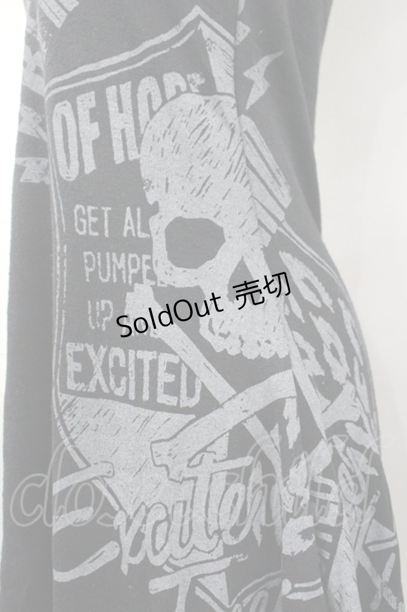 画像3: GHOST of HARLEM / スカルプリントハイネックカットソー  黒 I-26-04-27-012-GL-TS-TE-ZI (3)