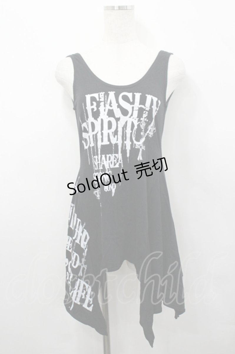 画像1: GHOST of HARLEM / プリントタンクトップ  黒 I-26-04-27-013-GL-TO-TE-ZI (1)