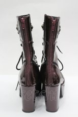 画像2: Ozz On / 魔女歌レースブーツ M ワイン I-26-04-27-117-OO-SH-SA-ZI (2)