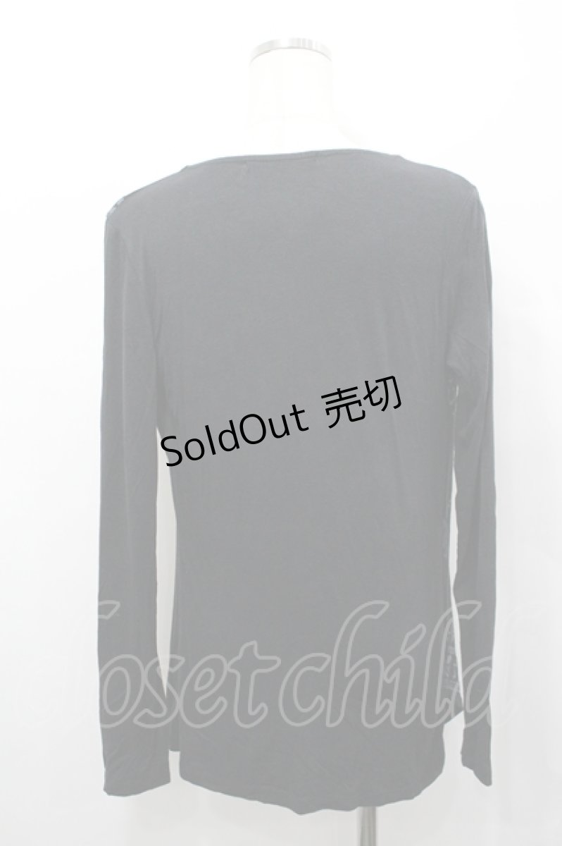 画像2: GHOST of HARLEM / スカルプリントドレープカットソー  黒 I-26-04-27-014-GL-TS-TE-ZI (2)