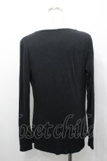 画像2: GHOST of HARLEM / スカルプリントドレープカットソー  黒 I-26-04-27-014-GL-TS-TE-ZI (2)
