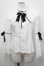 画像1: BABY,THE STARS SHINE BRIGHT / エリザベスブラウス  白ｘ黒 I-26-04-27-002-BA-BL-AS-ZI (1)