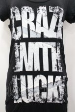 画像3: GHOST of HARLEM / サイドギャザープリント半袖カットソー F 黒 I-26-04-27-016-GL-TS-TE-ZI (3)