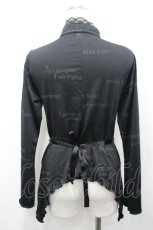 画像2: h.naoto Blood / 襟付き胸元あき編み上げトップス  黒 I-26-04-27-020-HN-TO-TE-ZI (2)