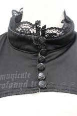 画像3: h.naoto Blood / 襟付き胸元あき編み上げトップス  黒 I-26-04-27-020-HN-TO-TE-ZI (3)