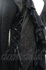 画像3: h.naoto Blood / ジャガード切替ロングカーディガン  黒 I-26-04-27-021-HN-TO-TE-ZI (3)