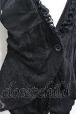 画像3: h.naoto Blood / レース切替燕尾カーディガン  黒 I-26-04-27-022-HN-TO-TE-ZI (3)