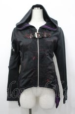 画像1: h.ANARCHY / クロスデザインZIPパーカー  黒 I-26-04-27-024-HN-TO-TE-ZI (1)