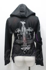 画像2: h.ANARCHY / クロスデザインZIPパーカー  黒 I-26-04-27-024-HN-TO-TE-ZI (2)