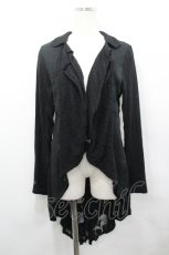 画像1: NAOTO SEVEN / 襟付きレースシアーカーディガン  黒 I-26-04-27-026-HN-TO-TE-ZI (1)