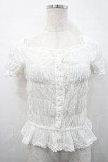 画像1: Emily Temple cute / ドビードット半袖ブラウス  白 I-26-04-29-025-ET-BL-SA-ZI (1)