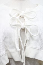 画像3: merry jenny / ショートワッフルリボンカーディガン  白 I-26-04-29-026-LO-TO-SA-ZI (3)