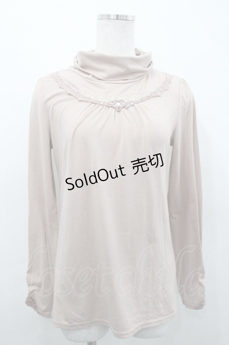 画像1: axes femme / 袖モチーフ付きタートル M ピンク I-26-04-29-003-AX-TO-TE-ZI (1)