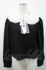 画像1: Secret Honey / フリル襟トップス  黒Ｘ白 I-26-04-29-029-CA-SK-SA-ZI (1)