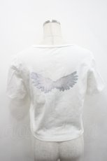 画像2: LOLITAその他(お買取対象外) / 天使プリント半袖Tシャツ  白Ｘ黒 I-26-04-29-031-LO-TO-SA-ZI (2)