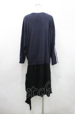 画像2: Candy Stripper / ナビカナイプリントカットワンピース  紺Ｘ黒Ｘ白 I-26-04-29-034-PU-OP-SA-ZI (2)