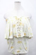 画像1: Candy Stripper / エンジェルフラワープリントカットスカート  アイボリー I-26-04-29-035-PU-SK-SA-ZI (1)