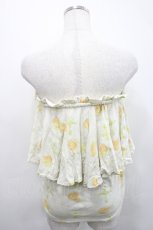 画像2: Candy Stripper / エンジェルフラワープリントカットスカート  アイボリー I-26-04-29-035-PU-SK-SA-ZI (2)