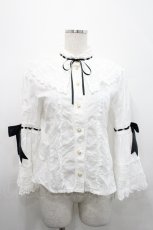 画像1: BABY,THE STARS SHINE BRIGHT / エリザベスブラウス  白Ｘ黒 I-26-04-29-039-BA-BL-SA-ZI (1)