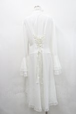 画像2: Triple fortune / フロントフリルハイネックロングシャツ  白 I-26-04-29-043-EL-BL-SA-ZI (2)