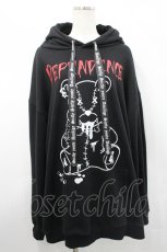 画像1: Amilige / テディベアプリントパーカー  黒ｘ白 I-26-04-29-048-PU-TO-SA-ZI (1)