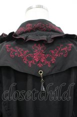 画像5: Ozz oneste / フロント刺繍&袖先段フリルジャケット  黒Ｘ赤 I-26-04-29-049-OO-JA-SA-ZI (5)