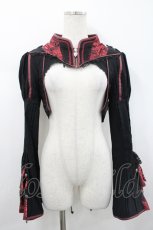 画像1: Ozz oneste / 露縁ブラウス  黒Ｘ赤 I-26-04-29-050-OO-BL-SA-ZI (1)