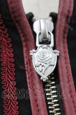 画像4: Ozz oneste / 露縁ブラウス  黒Ｘ赤 I-26-04-29-050-OO-BL-SA-ZI (4)