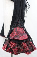 画像6: Ozz oneste / 露縁ブラウス  黒Ｘ赤 I-26-04-29-050-OO-BL-SA-ZI (6)