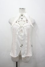 画像1: Ozz oneste / 薔薇刺繍&胸元編み上げキャミトップス  白Ｘピンク I-26-04-29-052-OO-TO-SA-ZI (1)