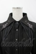 画像2: Ozz oneste / ダブル襟薔薇刺繍スナップボタンシャツ  黒ＸパープルＸグレー I-26-04-29-053-OO-BL-SA-ZI (2)