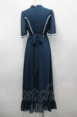 画像3: an another angelus / はしごリボン使いジョーゼットロングワンピース  青Ｘ白 I-26-04-29-058-CA-OP-SA-ZI (3)