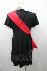 画像3: DARK STAR ISLAND / たすきデザイン丸襟ワンピース L 黒Ｘ白Ｘ赤 I-26-04-29-062-LO-OP-SA-ZI (3)