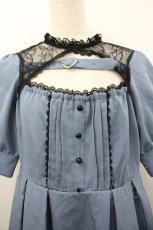 画像2: DearMyLove / レース切替ハートバックルベルトワンピース  青Ｘ黒 I-26-04-29-063-GO-OP-SA-ZI (2)