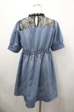 画像3: DearMyLove / レース切替ハートバックルベルトワンピース  青Ｘ黒 I-26-04-29-063-GO-OP-SA-ZI (3)