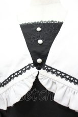 画像2: Rojita / 袖レース切り替えセーラー襟ワンピース  黒Ｘ白 I-26-04-29-064-LO-OP-SA-ZI (2)