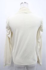 画像2: axes femme / ドットチュールパワショルカットソー M アイボリー I-26-04-29-006-AX-TO-TE-ZI (2)