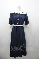 画像1: an another angelus / オフショルバイカラーワンピース F ネイビーＸ白 I-26-04-29-066-CA-OP-SA-ZI (1)