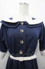 画像2: an another angelus / オフショルバイカラーワンピース F ネイビーＸ白 I-26-04-29-066-CA-OP-SA-ZI (2)