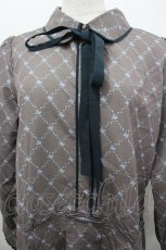 画像2: axes femme POETIQUE / 花格子柄ワンピース M ブラウン I-26-04-29-068-AX-OP-SA-ZI (2)