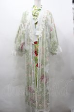 画像2: ZJ Story（海外ロリータブランド） / りんご&額縁ストライプ柄着物セット  グリーン I-26-04-29-069-LO-OP-SA-ZI (2)