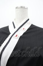 画像4: DOLLS PARTY / 絆創膏刺繍着物セット  黒Ｘアイボリー I-26-04-29-072-LO-OP-SA-ZI (4)