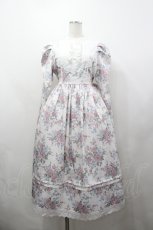 画像1: Chalmiere / クラシカルローズ柄ワンピース M オフ I-26-04-29-074-AX-OP-TE-ZI (1)