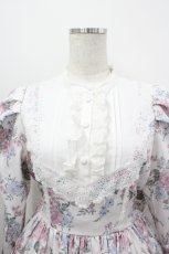 画像2: Chalmiere / クラシカルローズ柄ワンピース M オフ I-26-04-29-074-AX-OP-TE-ZI (2)