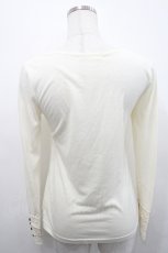 画像2: axes femme / ハイネックレースフリル切替プルオーバー M アイボリー I-26-04-29-007-AX-TO-TE-ZI (2)