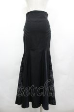 画像2: Ozz oneste / 龍プリント&フロント編み下げロングスカート  黒 I-26-04-29-092-OO-SK-SA-ZI (2)