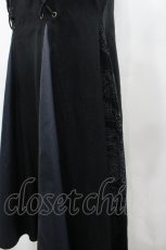 画像3: Ozz oneste / 龍プリント&フロント編み下げロングスカート  黒 I-26-04-29-092-OO-SK-SA-ZI (3)