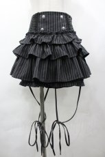 画像1: Amilige / ハイウエストエンブレムボタン付きフリルパンツ  黒 I-26-04-29-095-PU-PA-SA-ZI (1)